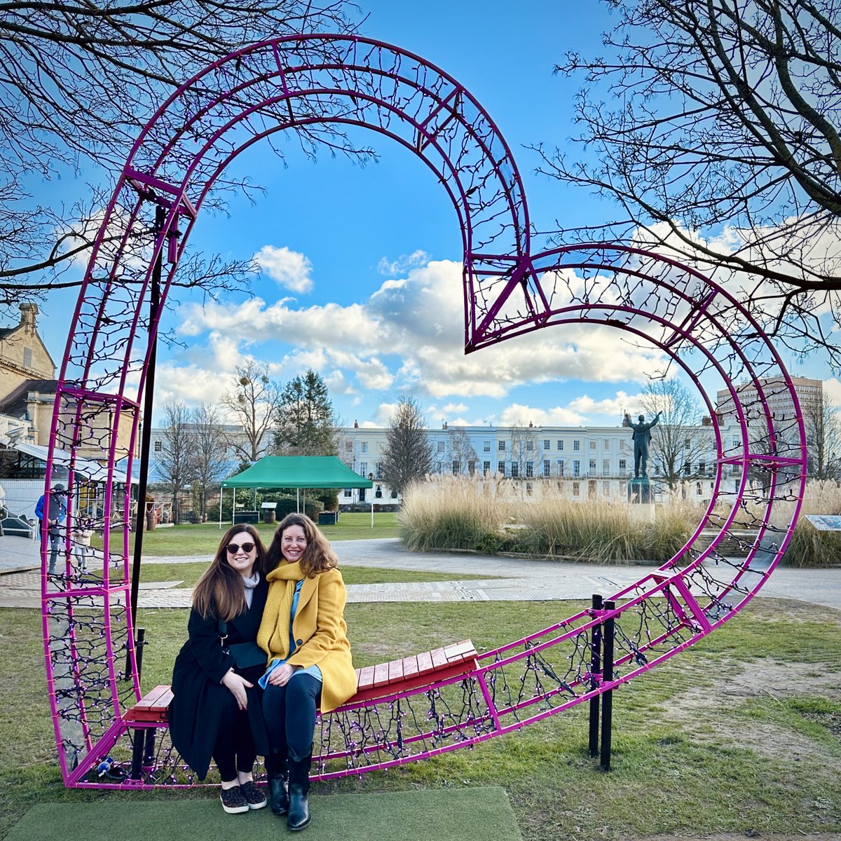 Happy Valentine's Day from everyone at SoGlos! 💘 Some of the team took a moment to spread the love in Cheltenham’s Imperial Gardens – and what better way to celebrate than with a giant heart? 💝 @CheltenhamBID #soglos #gloucestershire