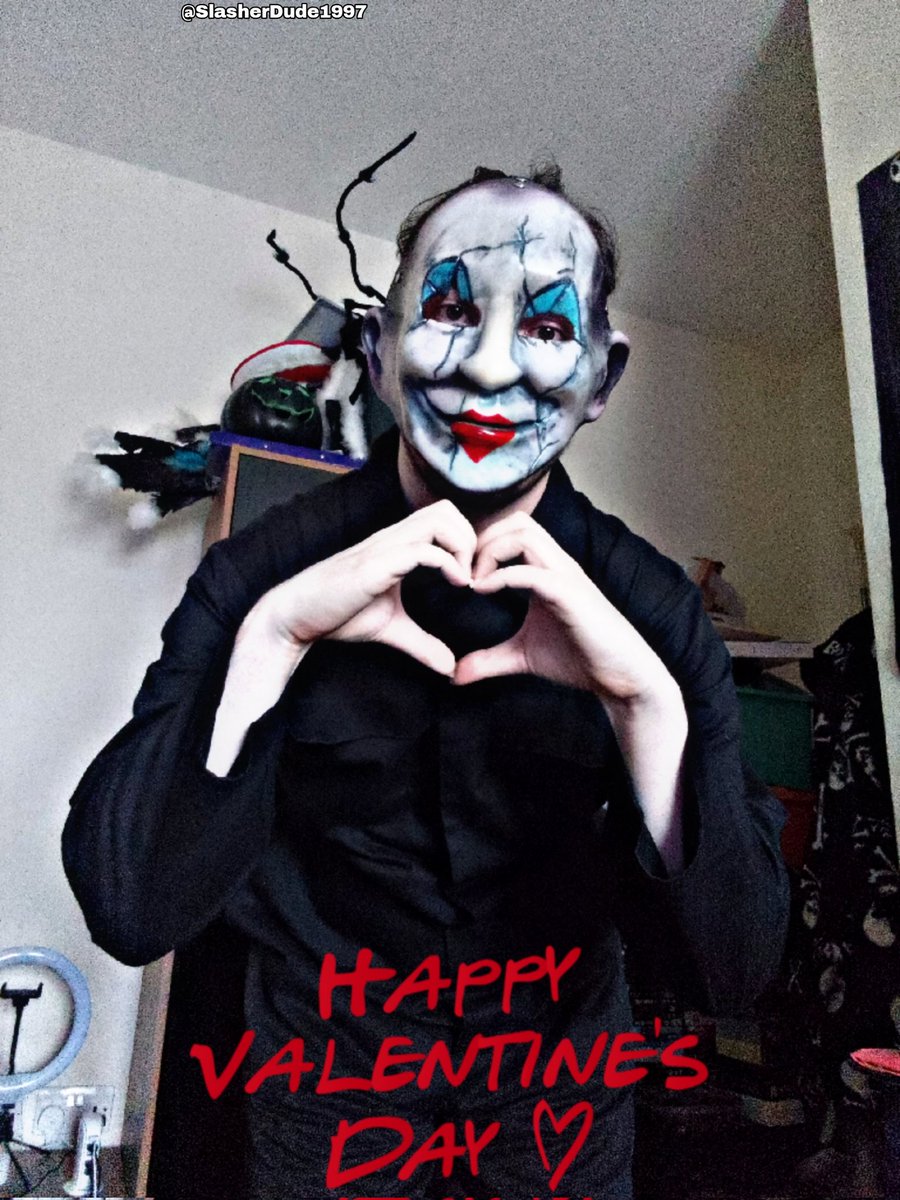 SlasherDude1997's tweet photo. Happy Valentine's Day #HorrorFam
.
.
Hope you all have a good one, what are your plans for the day!?!?
.
.
#HappyValentineDay #HorrorCommunity #HorrorCosplayer #HorrorGuy #HorrorLover https://t.co/N96RamG730