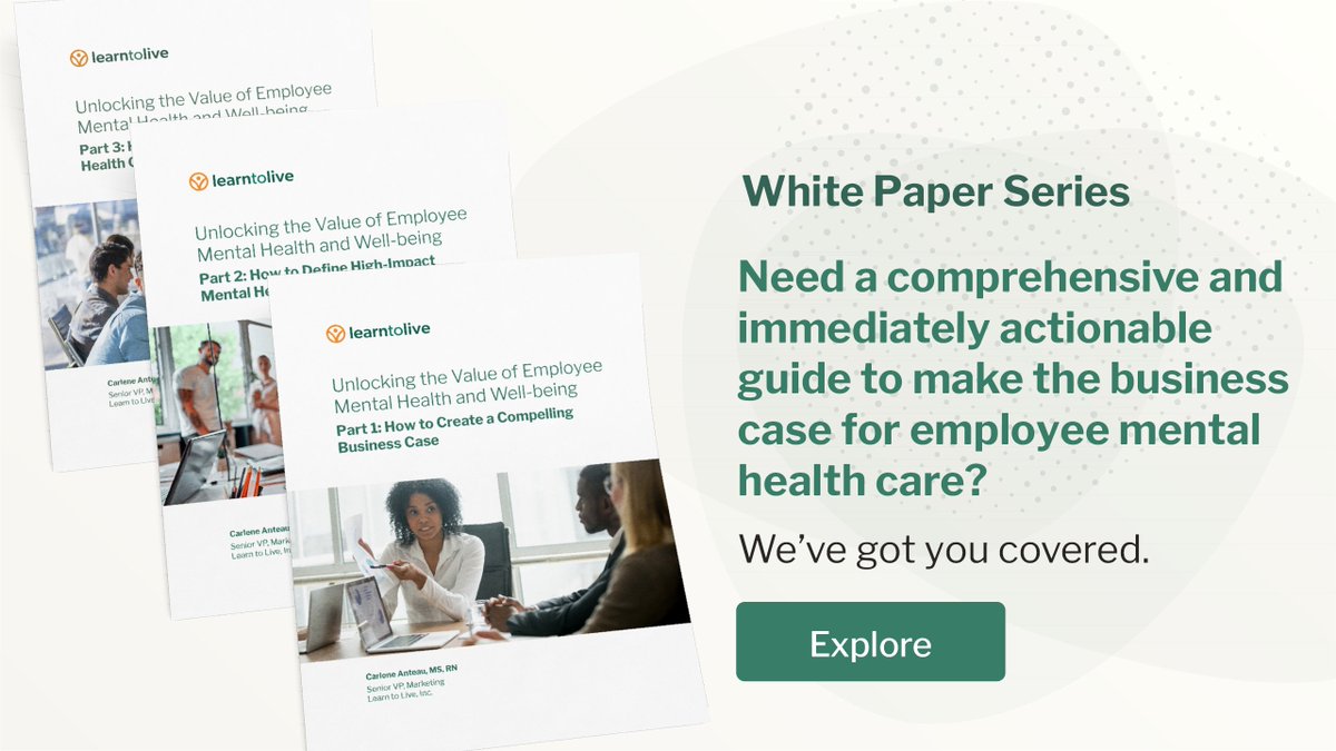 It’s White Paper Wednesday! Did you miss our new series, “Unlocking the Value of Employee Mental Health and Well-being'? If you are looking to make a compelling business case for employee mental health care, download the series here. bit.ly/3SYIj5B