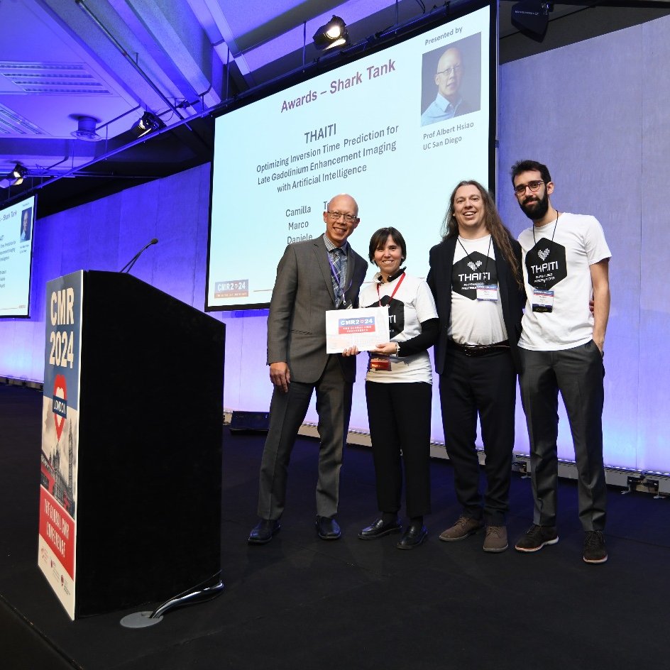 Un team interdisciplinare di scienziati e scienziate di <a href="/unimib/">Università degli Studi di Milano-Bicocca</a>, Ca’ Foscari e <a href="/TwittAuxologico/">Istituto Auxologico Italiano</a> ha brevettato un software che ottimizza la risonanza magnetica cardiaca: “Thaiti” premiato alla Shark Tank Competition.

➡️ bit.ly/CFnews_Thaiti