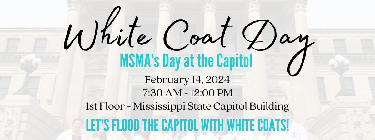 Docs, let’s show up today for our beloved Mississippians!  #ChangeCantWait #MSMACares #MsLeg #BetterTogether #PublicHealthMatters