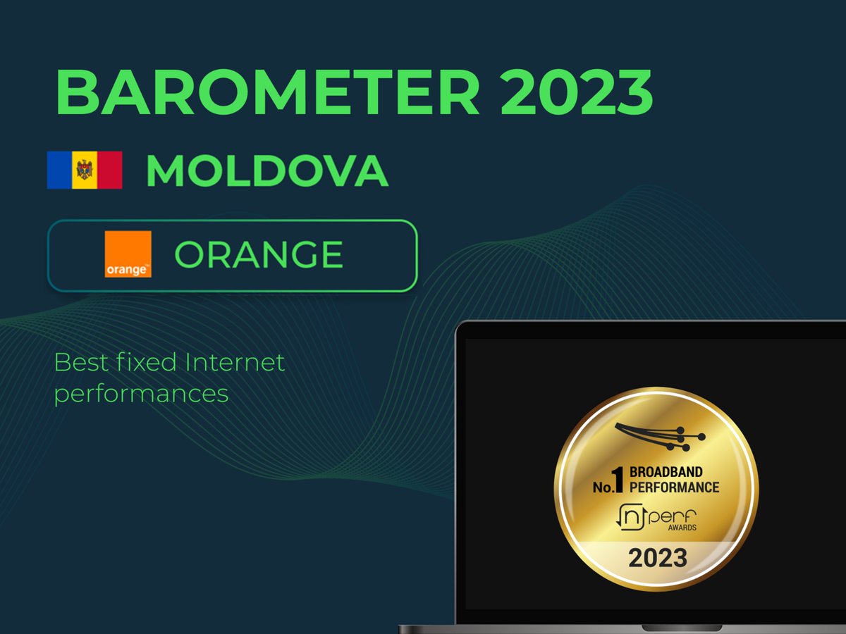 📣 The subscribers of @OrangeMD enjoyed the best #broadband performances in #Moldova during 2023 🚀🏆💻🇲🇩 Barometer @nPerf Speed Test ▶️ media.nperf.com/files/publicat… #speed #latency