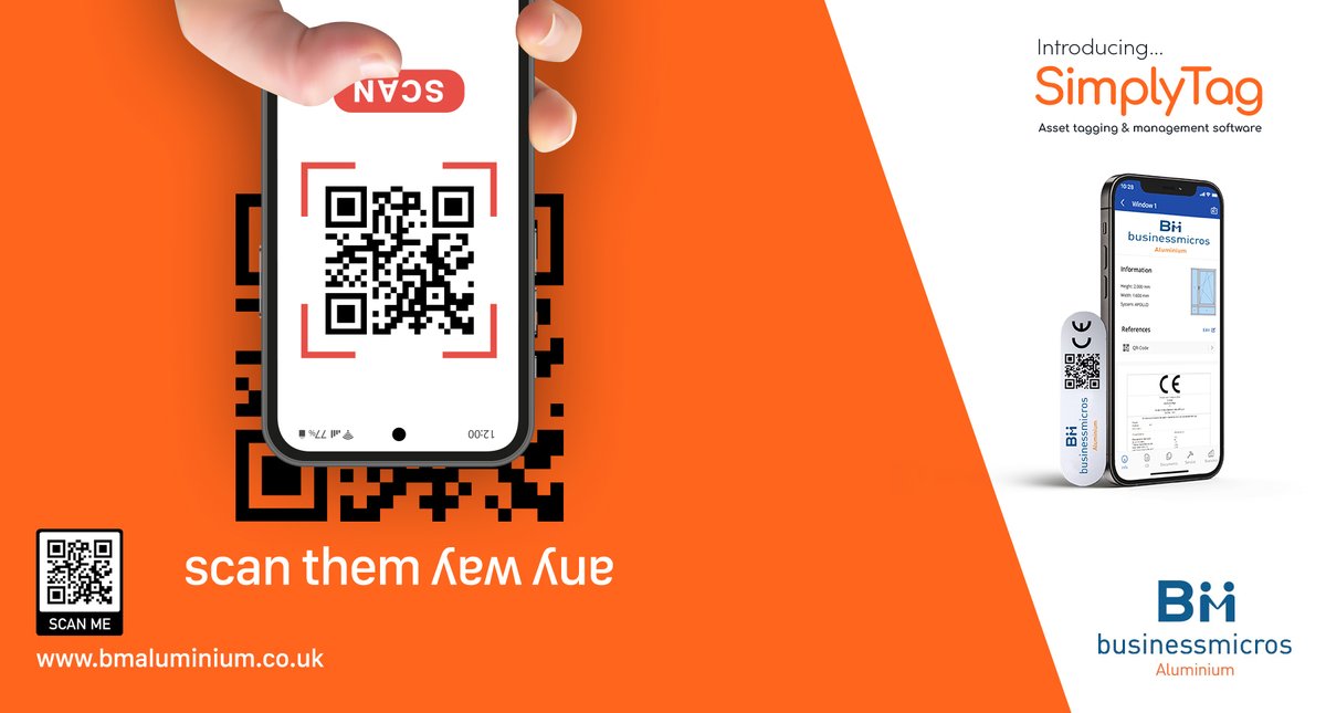 Our SimplyTag traceability module uses QR codes to embed all the information your customers need about your products on a 'simple tag' applied to the frame.
And did you know you can scan a QR code any which way you like and it will still work?
ow.ly/PBku50QB9Bb