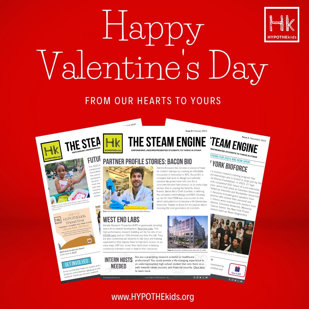 Roses are red, violets are blue, Hk has so much in store for you! Read about our exciting upcoming programs in our latest issue of The #STEAM Engine. ❤️ From our hearts to yours, Happy V-Day and happy reading! Newsletter sign up: wkf.ms/40TtSCo