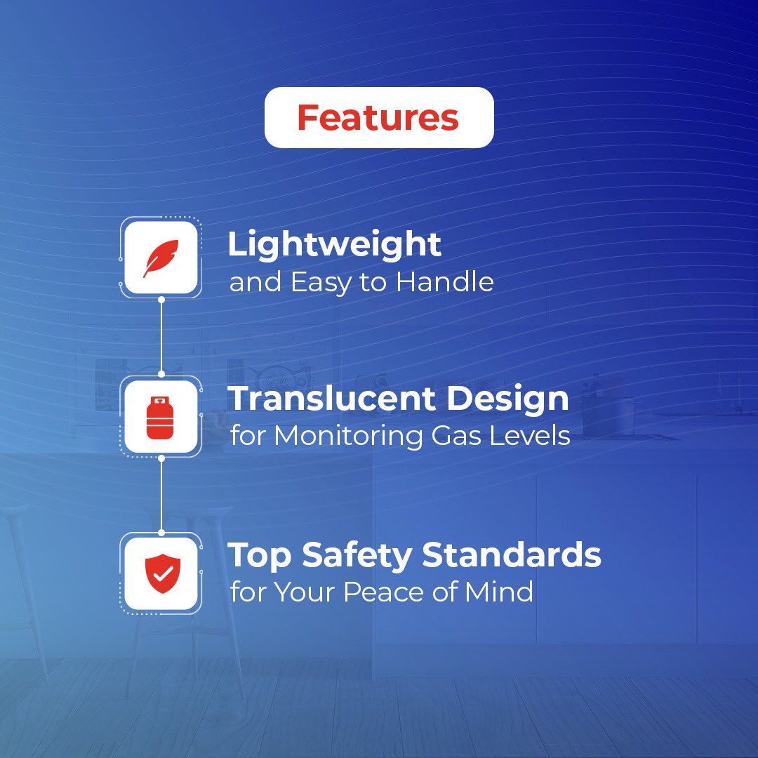 EmiratesGas's tweet photo. Seeking to enhance safety in your home? Our LPG Composite Cylinder can offer you that assurance. Consider getting yours today to discover its benefits and enjoy the safest and most efficient cooking experience!
To order and learn more, click the link https://t.co/p1YIlV8uOT https://t.co/TNzK7BwIw5