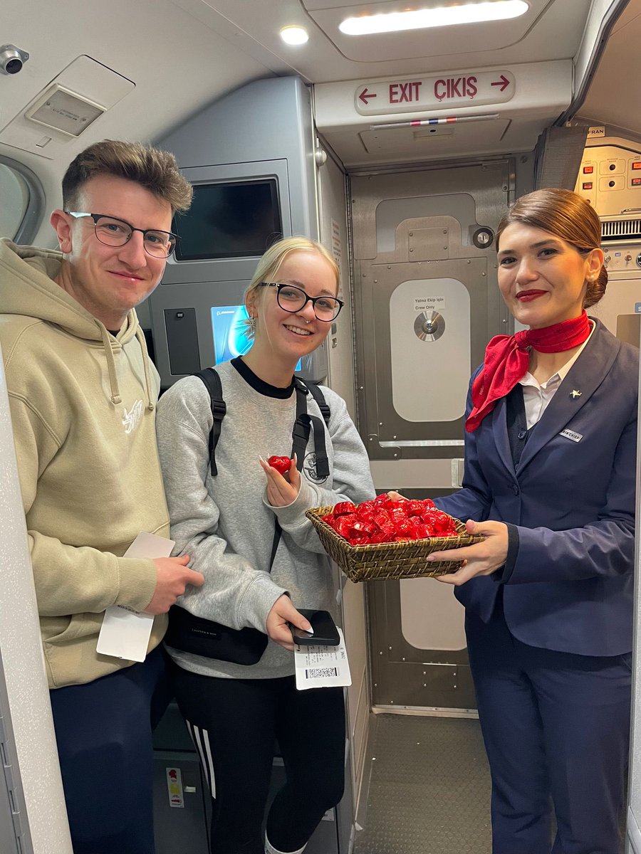 Love takes flight with #CorendonAirlines! ❤️✈️ Our cabin crew spread the love with sweet surprises on board this Valentine's Day. Check out these heartwarming moments as we share chocolates and smiles with our amazing passengers! 🍫❤️✨ #ValentinesDay #14February