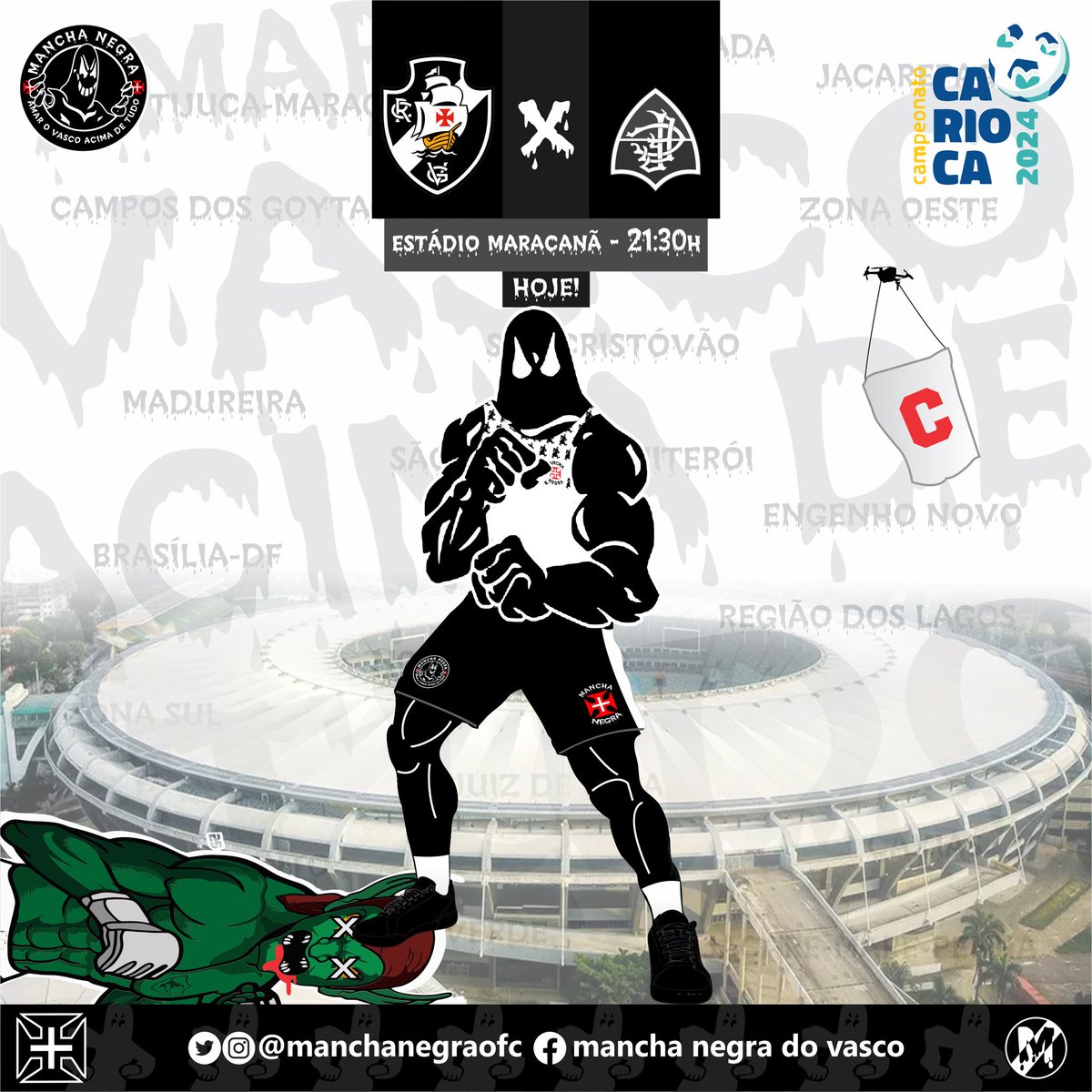 Voltamos a programação normal.

Hoje é dia de partir pro Maracanã e apoiar o Vasco até o final.

Vamos juntos!

Amar o Vasco acima de tudo, desde 1999.

.
