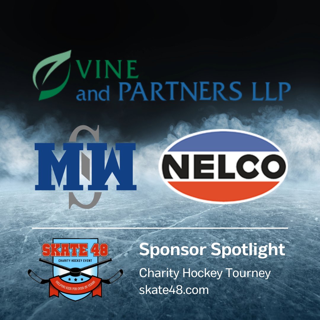 💥 Sponsor Spotlight 💥

A massive shoutout to more of our phenomenal
sponsors, powering the excitement for the upcoming
#Skate48 #CharityHockeyTournament ! 

👉 Vine and Partners
👉 MWS Solutions
👉 Nelco Mechanical

We're immensely thankful for your support! 🙏