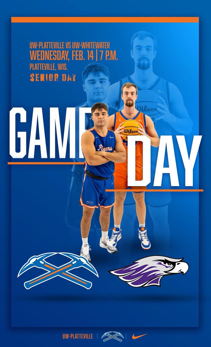 It's Senior Day on Bo Ryan Court! <a href="/UWPlattMBB/">UW-Platteville Men’s Basketball</a> takes on UW-Whitewater tonight at 7 p.m.
📺📈 letsgopioneers.com/composite?d=20…
#uwp #uwplatteville #platteville