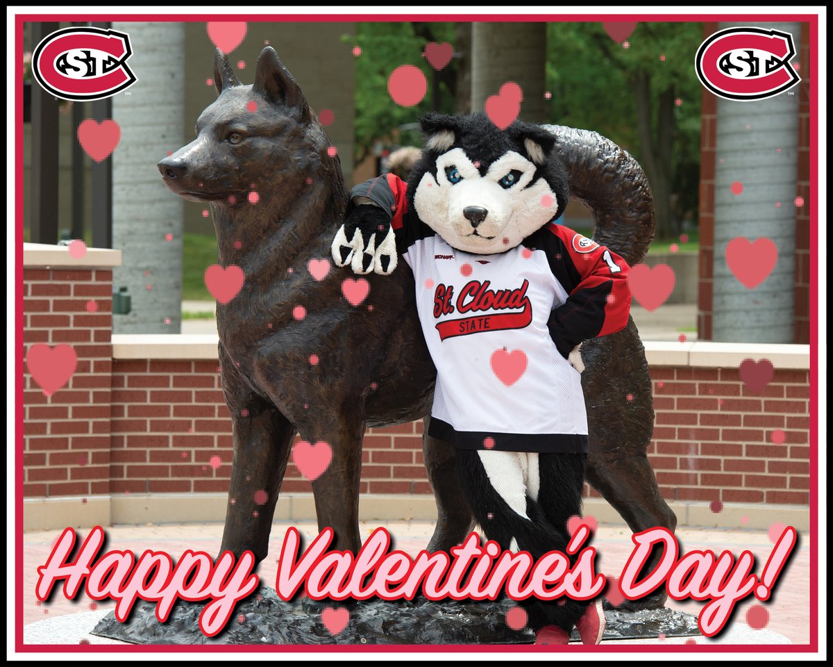BlizzardSCSU's tweet photo. Huskies, you hold a special place in my heart today and everyday! 

Happy Valentine's Day from your favorite mascot! 🐾❤️ https://t.co/ZHriwsUFcW