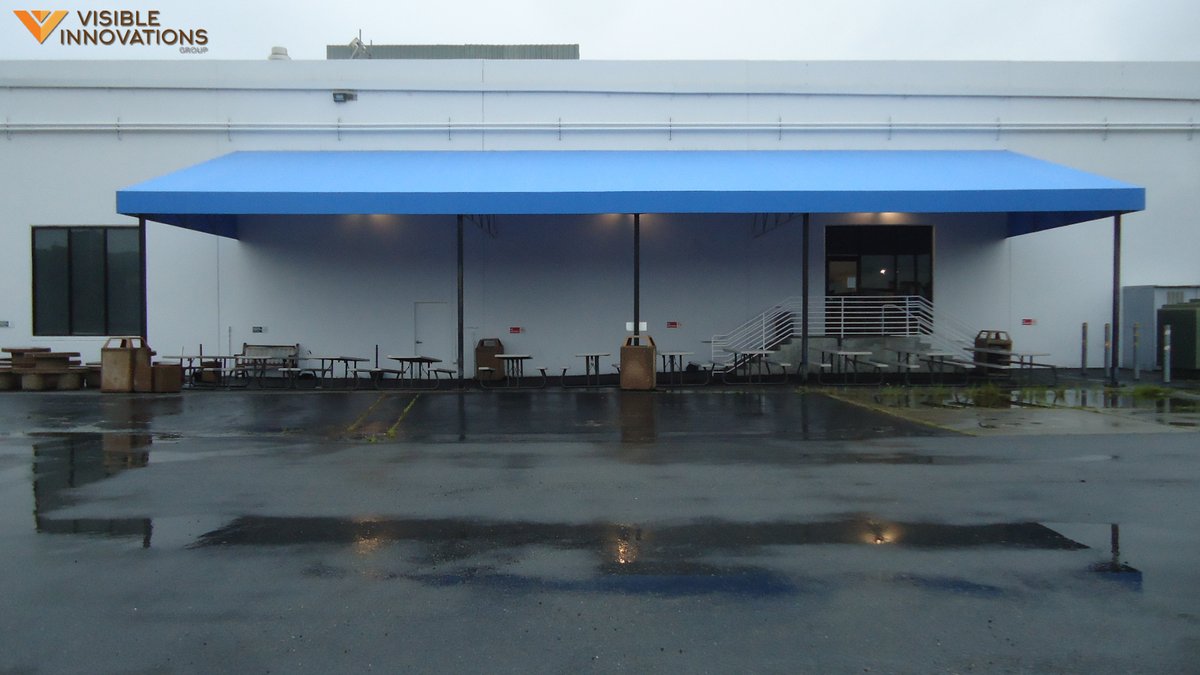 We recovered this awning in Milpitas and think they look great and absolutely neccesary for weather protection!