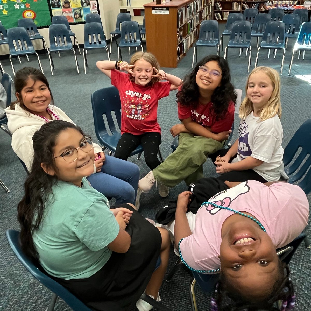 PostElemLibrary's tweet photo. Congratulations to the Post Elementary 5th grade Name that Book team for winning the school competition yesterday! It was very, very close, with LOTS of tie breaker questions. @CyFairLibraries @CFISDPost https://t.co/jUYUpysjD2