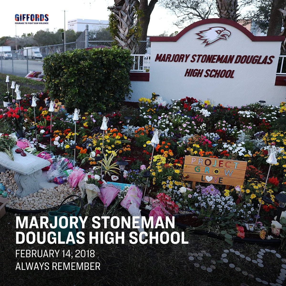 Six years ago today, 17 people were killed and 17 were injured at Marjory Stoneman Douglas High School. Since then, through the fierce advocacy of our movement, we've made unprecedented progress. Today, we remember the #Parkland17 and continue working to honor them with action.