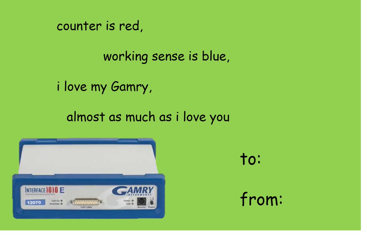 ElectroBuffs's tweet photo. Need a last minute Valentine’s card for that special electrochemist in your life? We’ve got you covered! 👇 https://t.co/1cSxlptgGs