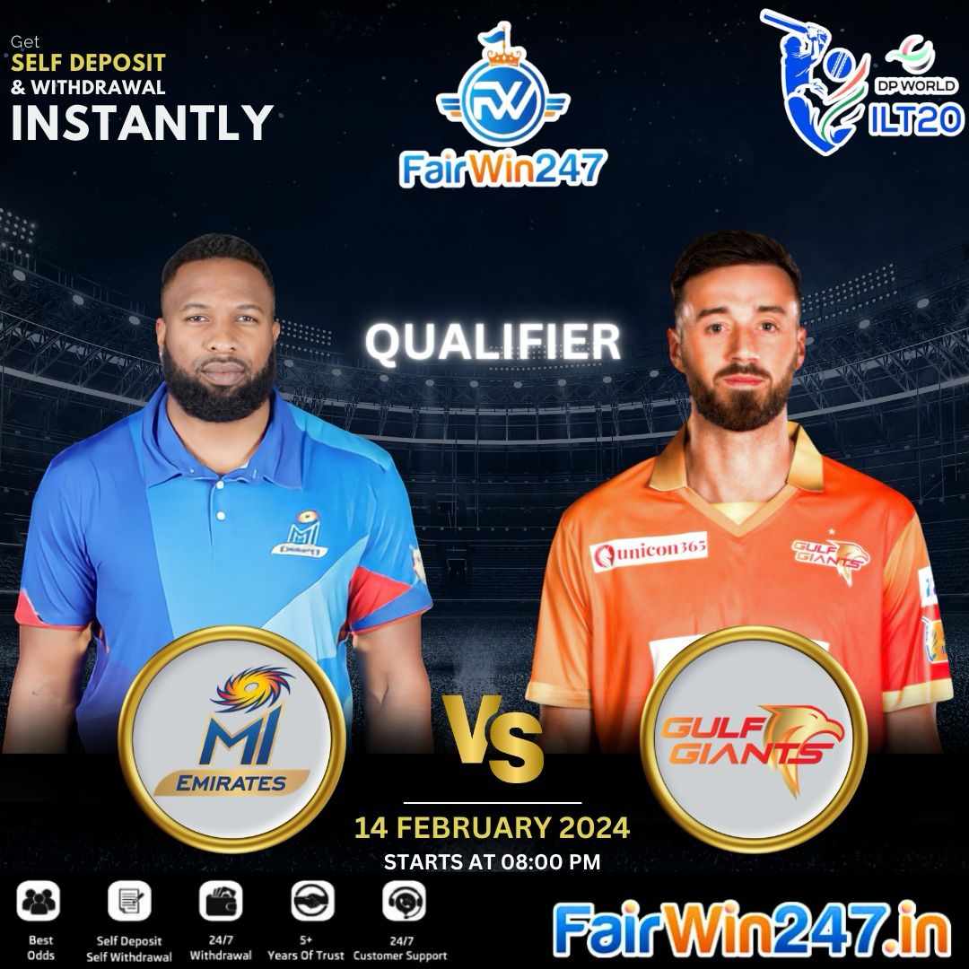 It's the virtual semi-final tonight!

Predict the #MIEvGG Match Winner! 

Play Now 👉🏻 bit.ly/Fairwin247

▪️Match Odds
▪️Runline/Fancies
▪️Cash Out
▪️24/7 Self Deposit /Withdrawas

Play Now and Win on bit.ly/Fairwin247

Happy Gaming !!

#DPWorldILT20