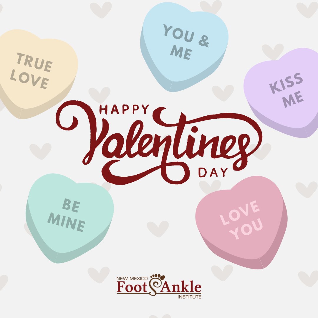 Tell someone special you love them today!
.
.
.
#candyhearts #talkinghearts #bemine #bemyvalentine #ValentinesDay2024 #happyvalentinesday #valentinesday #bestpodiatrists #newmexicodoctor #NewMexicoFootAndAnkleInstitute #NMFAI #February #podiatrists #podiatrypractice #follow