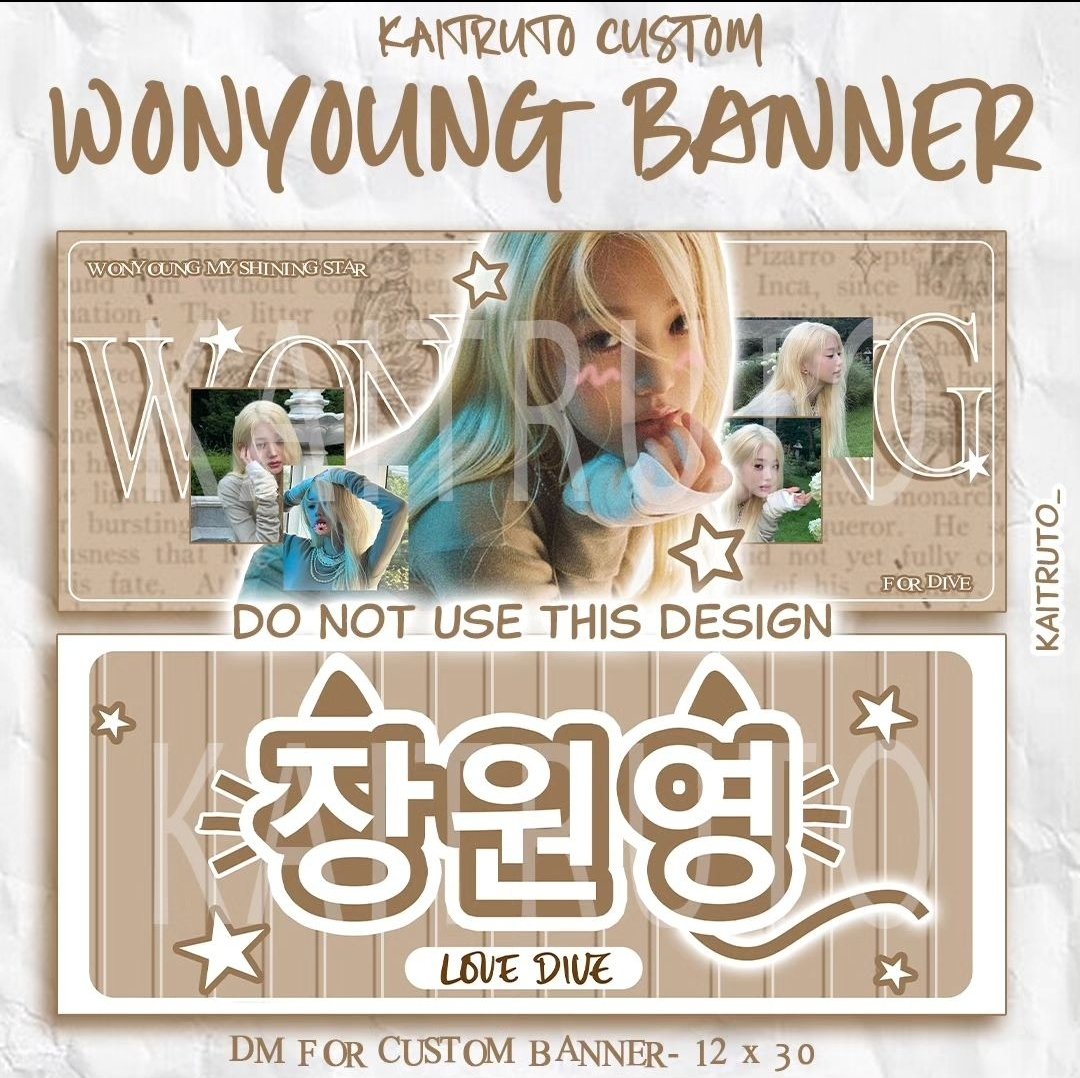 -REPOST-
> Design drop for wonyoung🌟 
> Do not use this design 
> Dm open for custom banner
> #kaitrutocustombanners