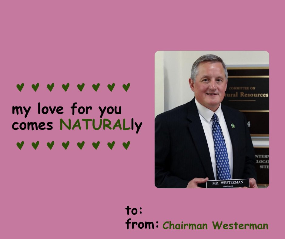 RepWesterman's tweet photo. Happy Valentine’s Day from Team Westerman! https://t.co/t1vPm66ZQO