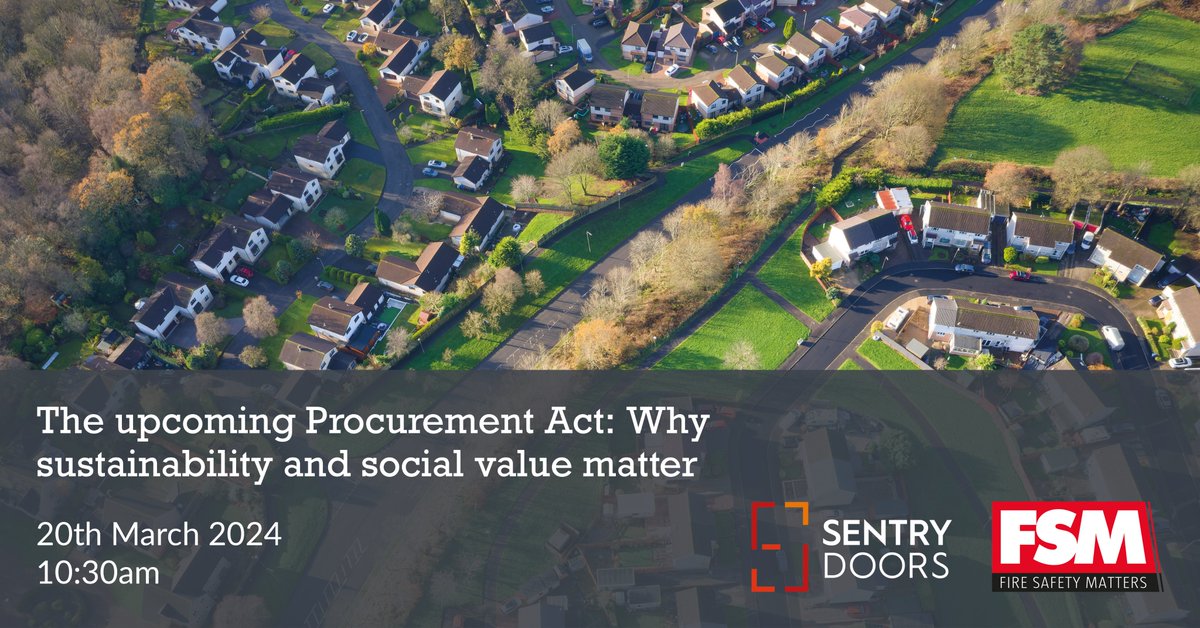 We're pleased to share that we will be hosting our next webinar with Fire Safety Matters Magazine, 'The upcoming Procurement Act: Why sustainability and social value matter', on the 20th March.

Secure your FREE registration now: events.streamgo.live/the-upcoming-p…

#webinar #procurement
