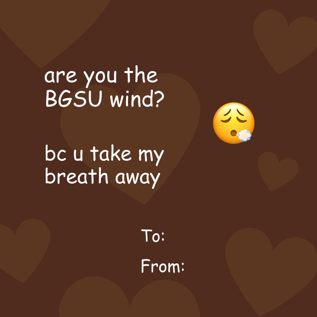 bgsu's tweet photo. Happy #ValentinesDay, #BGSU! Send your #FalconFlame or besties a "falcontine!" 🧡🔥 https://t.co/QhAMB54IBz