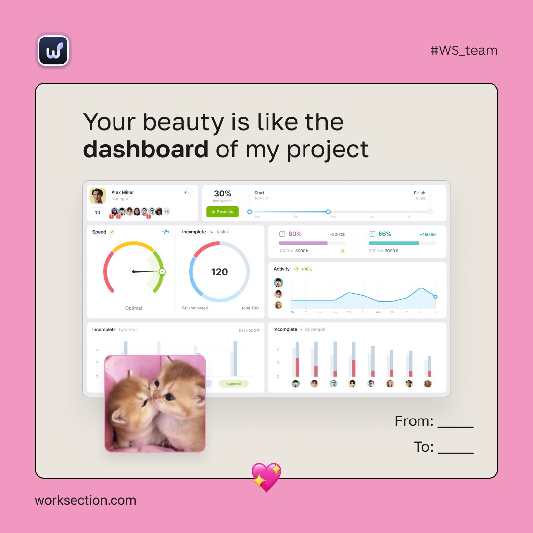 worksection's tweet image. 💖 Congratulations to all the lovers on Valentine's Day!

And for those who are still single, we wish you to find your other half.

We've prepared some valentines for you with love.

#worksection #erpsoftware #erpsystem #agile #business #digital #marketing #product #project #task
