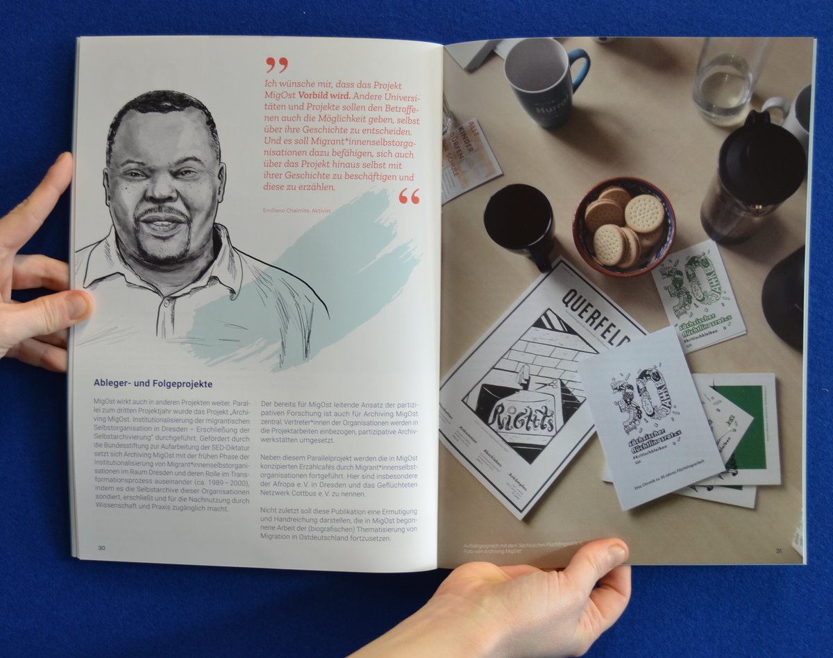 Unsere #MigOst-Abschlussbroschüre ist fertig!🤩
Abholung in #Halle, #Dresden oder #Cottbus möglich > Mail an monika.kubrova[at]damost.de
Oder online hier: damost.de/projekte/migos…
@damost_ev @GSW_TUDresden <a href="/BTU_CS/">BTU Cottbus-Senftenberg</a> <a href="/AtelierHurra/">Atelier Hurra</a>