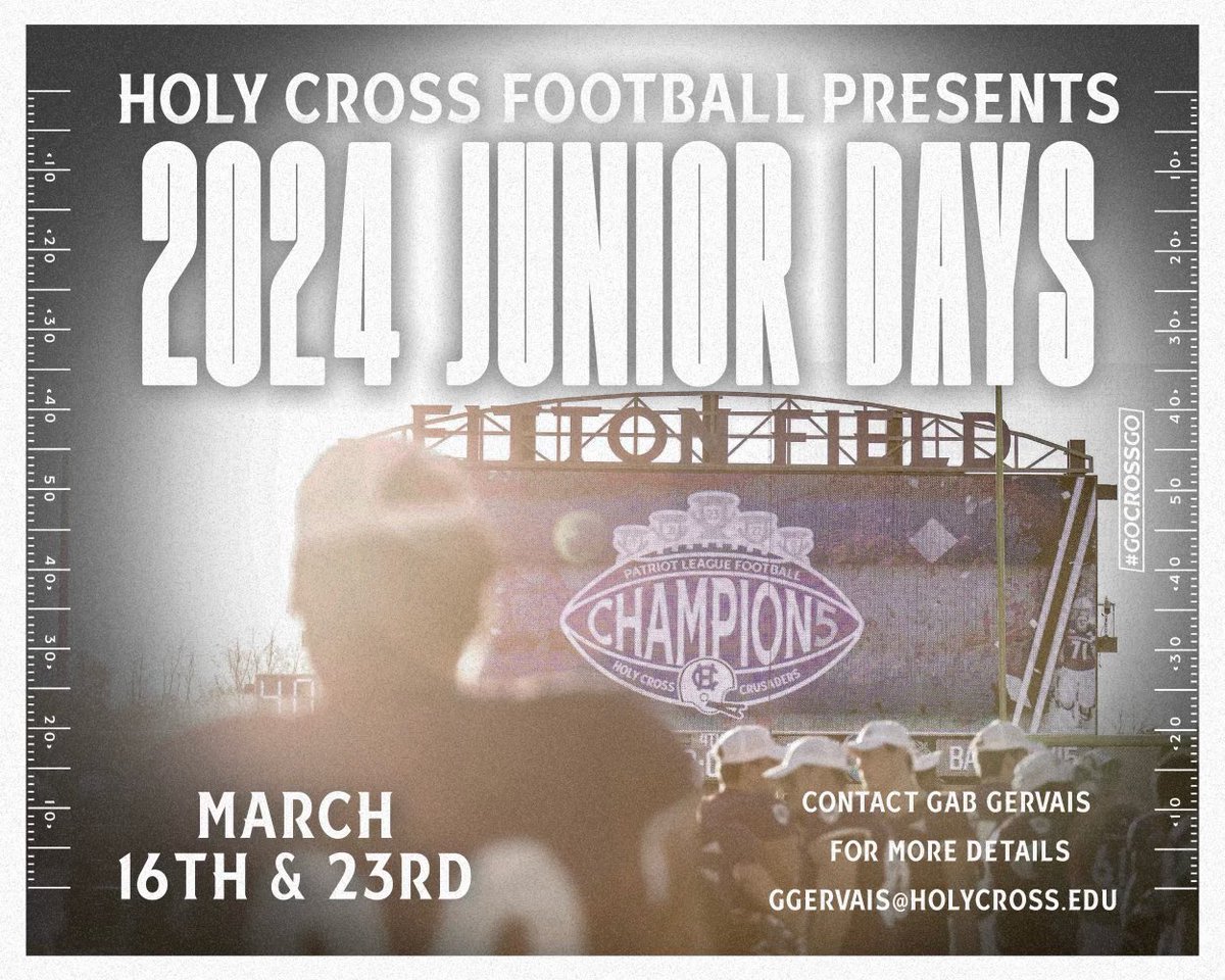 I would like to thank @CoachJ_Mont and @HCrossFB for the JR Day invite ! @HFCGilliam @CoachDemrick @CoachMMcGrath @CoachQuaashieJ @NazirStreater @CoachKdCC @_CoachBall