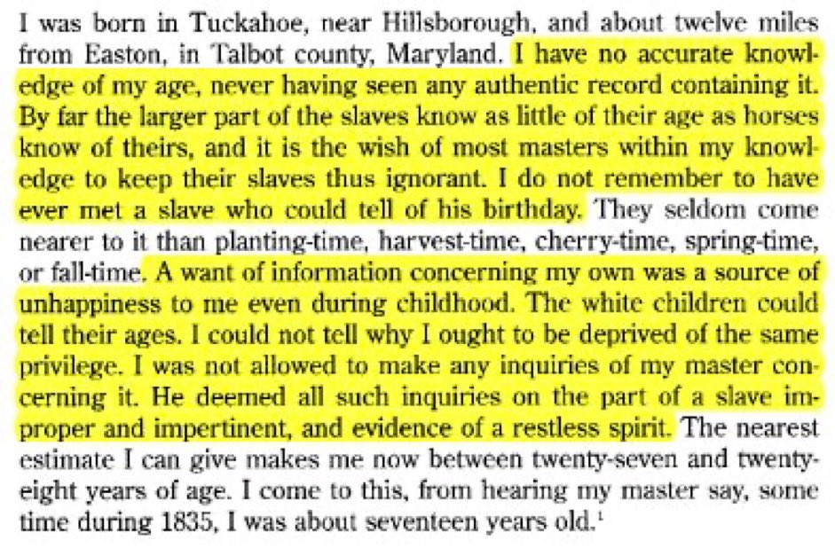 Happy Birthday Frederick Douglass. From Narrative of the Life of Frederick Douglass, An American Slave (1845) #FrederickDouglass