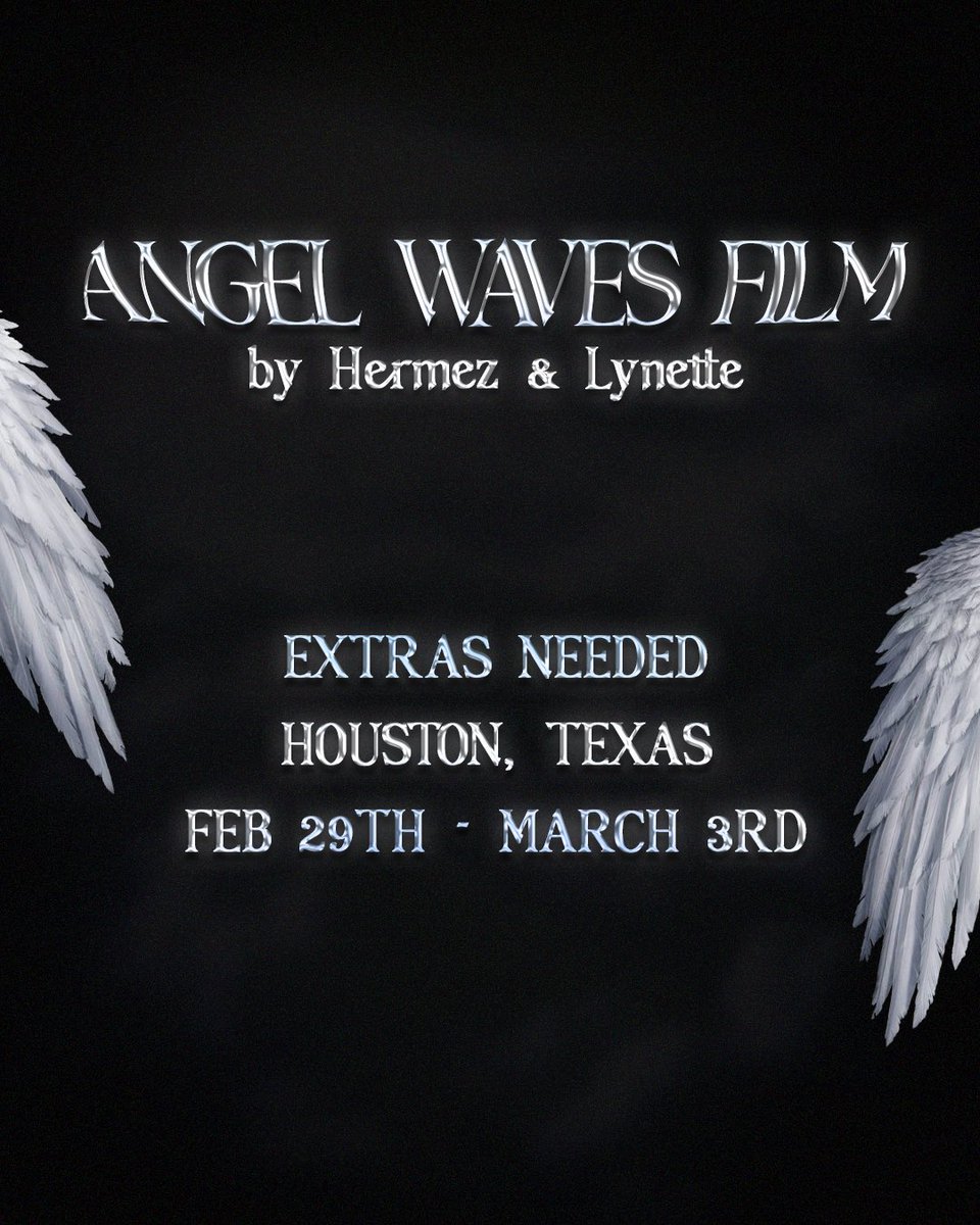 HOUSTON your help is needed ! The “ANGEL WAVES” film .. We will be needing extras for a short February 29th - March 3rd.. if you’re based in Houston & available to participate please hit me to be apart this divine project! 🎬🎥🎞️