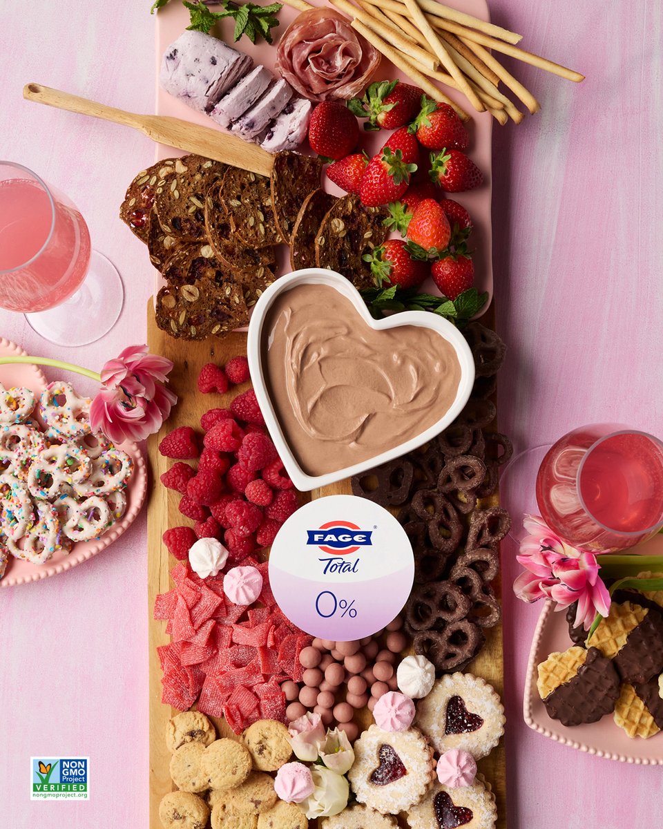 Love is in the air! Nothing says Valentine’s Day like a festive charcuterie board. Get inspired with this Chocolate Greek Yogurt Dip recipe. bit.ly/3T0Rdjf