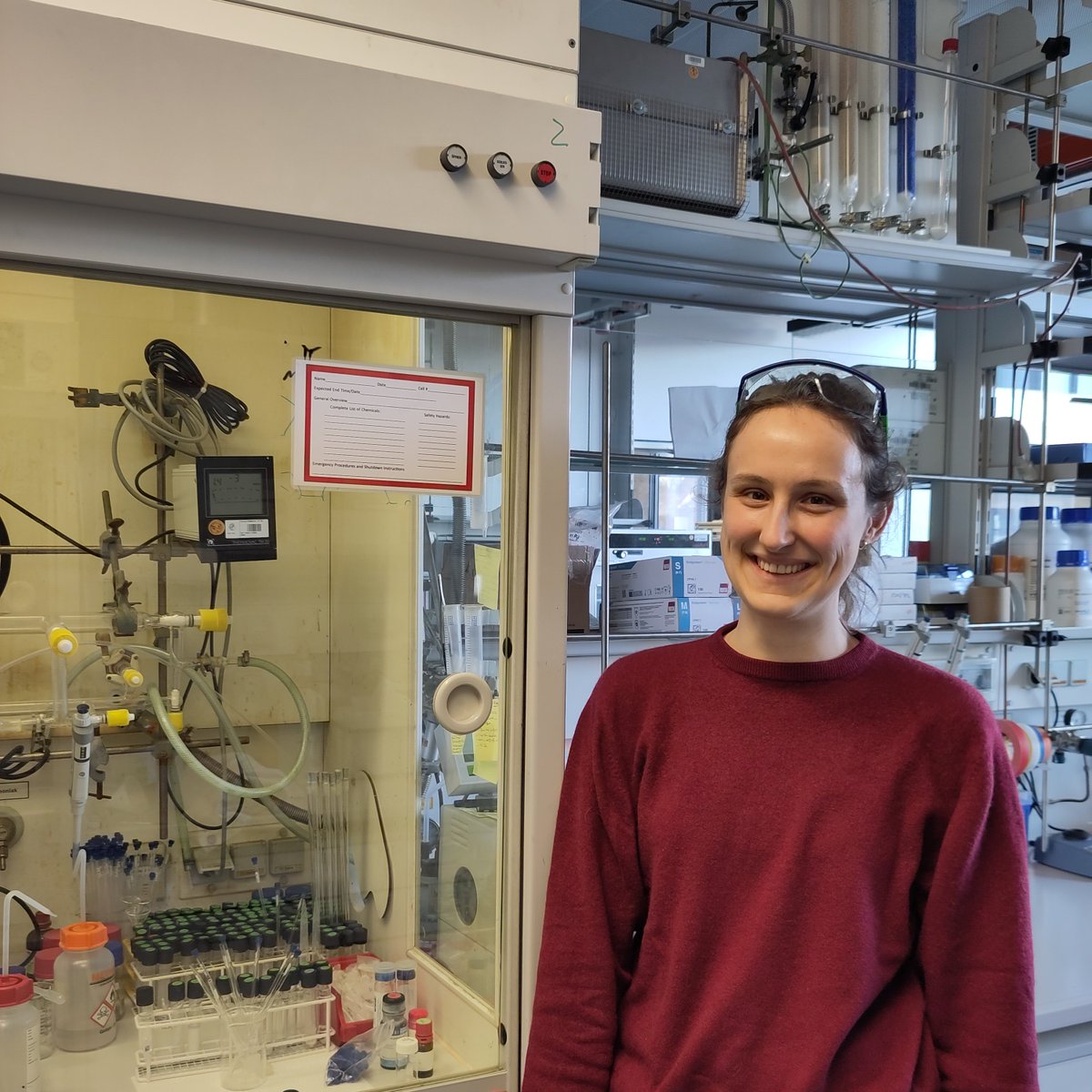 We have a new PhD student! A big hello to Julia 🇩🇪 who started with us a few months ago. She will investigate MOFs for dark photocatalysis 🌃. Have a great time! 🎉