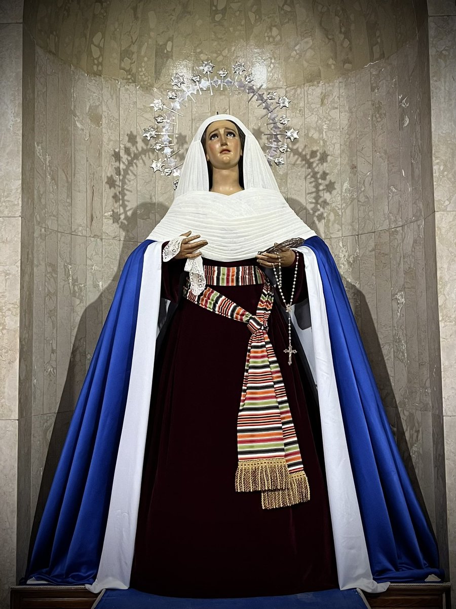 VESTIMENTA| Ntra Sra del Primer Dolor ataviada de hebrea para el tiempo cuaresmal por su vestidor <a href="/alvaroabrilvela/">Álvaro Abril Vela</a>