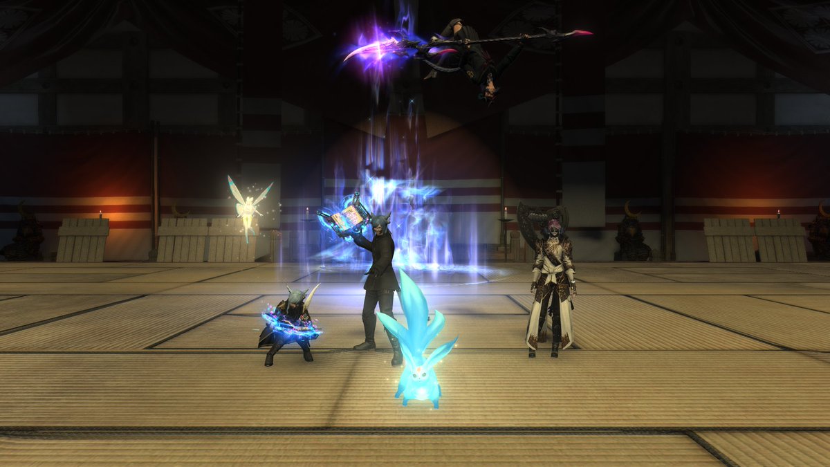 NikoLazuli's tweet photo. #FFXIV we cleared rokkon criterion! featuring our healer @Flame_TheCat's entire gear breaking as soon as the boss died https://t.co/miEH2RArdH