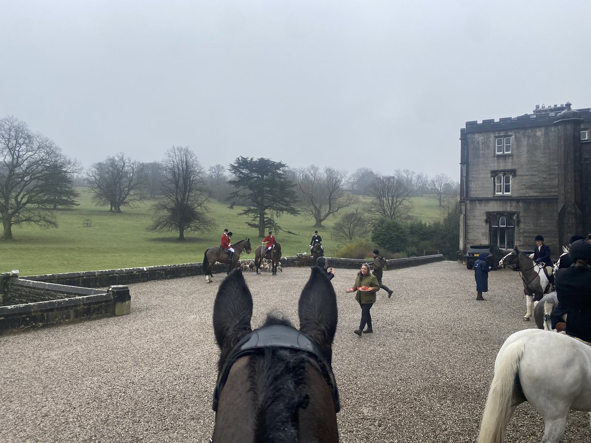 boyandhispony's tweet photo. Trail hunting with my mum @thetalllawyer today! It was very wet but Mesmo and I had a great time. I am getting more confident and learning to ride over lots of different ground. The meet was held at a very beautiful country estate. https://t.co/YubbM8HG8z