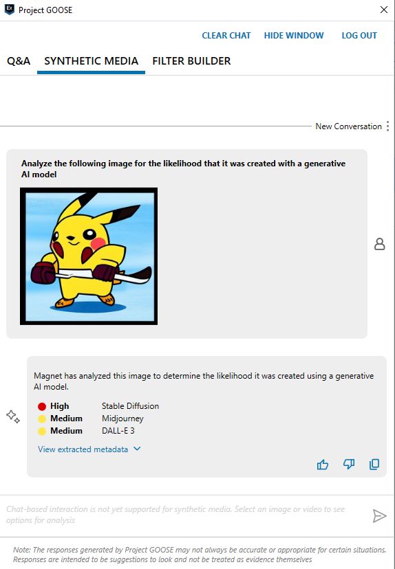 ICYMI - Very cool AI co-pilot features just dropped in the Magnet Idea Lab, ready for download today! Provides some very helpful info/context about an image if it is suspected to be AI generated - a huge challenge for LE and others. Stay tuned for more!

x.com/JadAtMagnet/st…