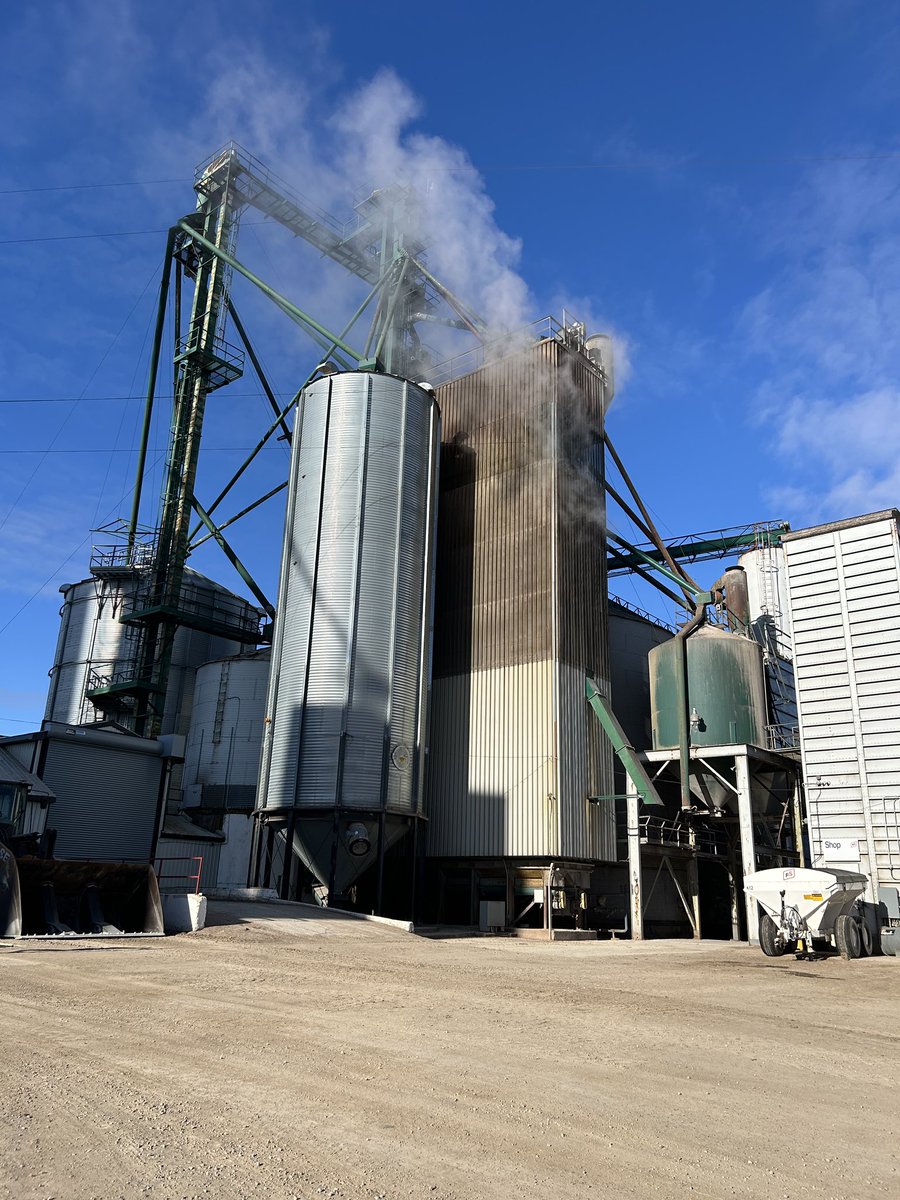 Beautiful day to dry some corn here in Ayr! #harvest23continues