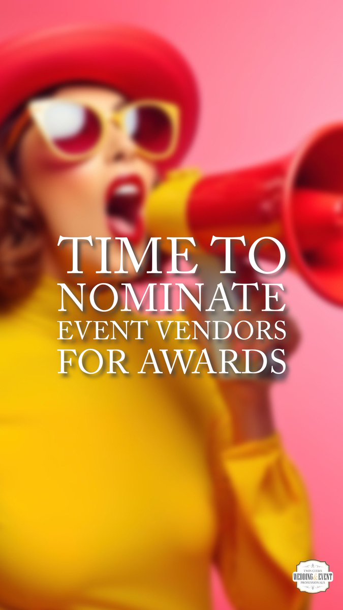 TCWEPnetwork's tweet photo. 🎉It’s the time to honor your event-industry peers with an award nomination. 
⏰Hurry, nominations close February 28th at midnight.
https://t.co/rBz04hjoyf
#TwinCities #Awards #TcwepNetwork https://t.co/DmwcQLPjDl
