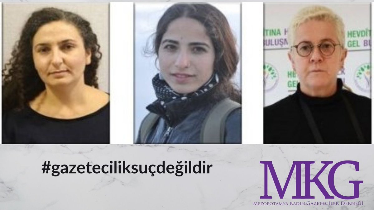mkgdernek's tweet photo. Kadın gazeteciler iki gündür gözaltında. 
#melikeaydın
#semraturan
#fatmafundaakbulut
#gazetecilikyargılanamaz
#gazeteciliksusturulamaz
#özgürbasınsusturulamaz https://t.co/gG3ASjuRsk