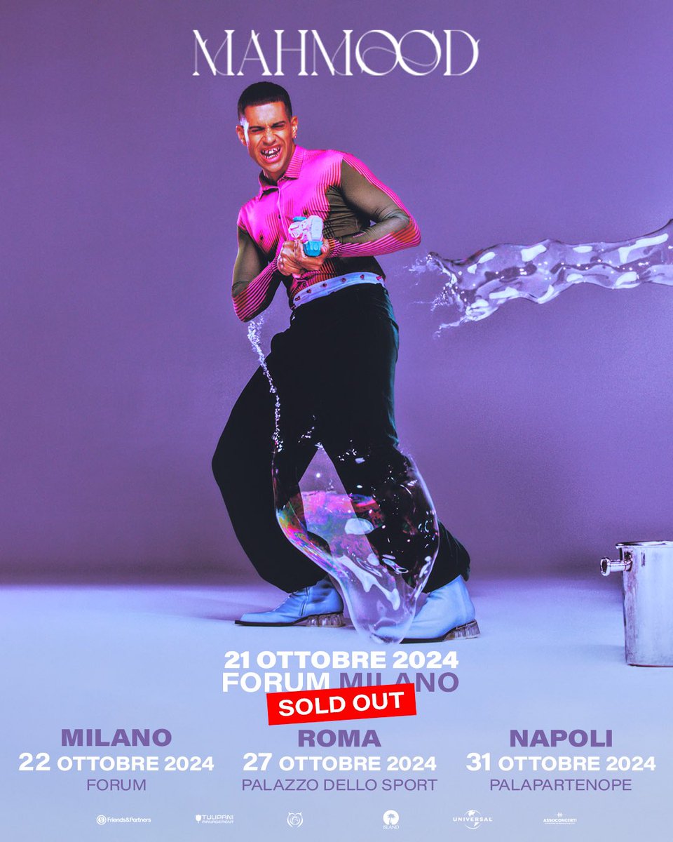 Mahmood_Music's tweet photo. Il Forum è andato soldout in meno di 24h ✨✨ Grazie raga ❤️  Fuori oggi alle h16.00 i biglietti della seconda data al Forum e domani dalle h12.00 per il palasport di Roma e Napoli. Non vedo l’ora di vedervi tutti 🫂
Domani a 00.00 esce il mio nuovo album NEI LETTI DEGLI ALTRI 🛏️ https://t.co/Zlek53ilzR