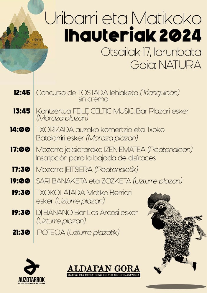 ℹ️🎭 Hemen larunbateko programa! Baduzue mozorroa prest? Tostadak, desfilea, kontzertuak...animatu!

ℹ️🎭 ¡Aquí la programación del sábado! ¿Ya tenéis listo el disfraz? Tostadas, desfile, conciertos...animaros!