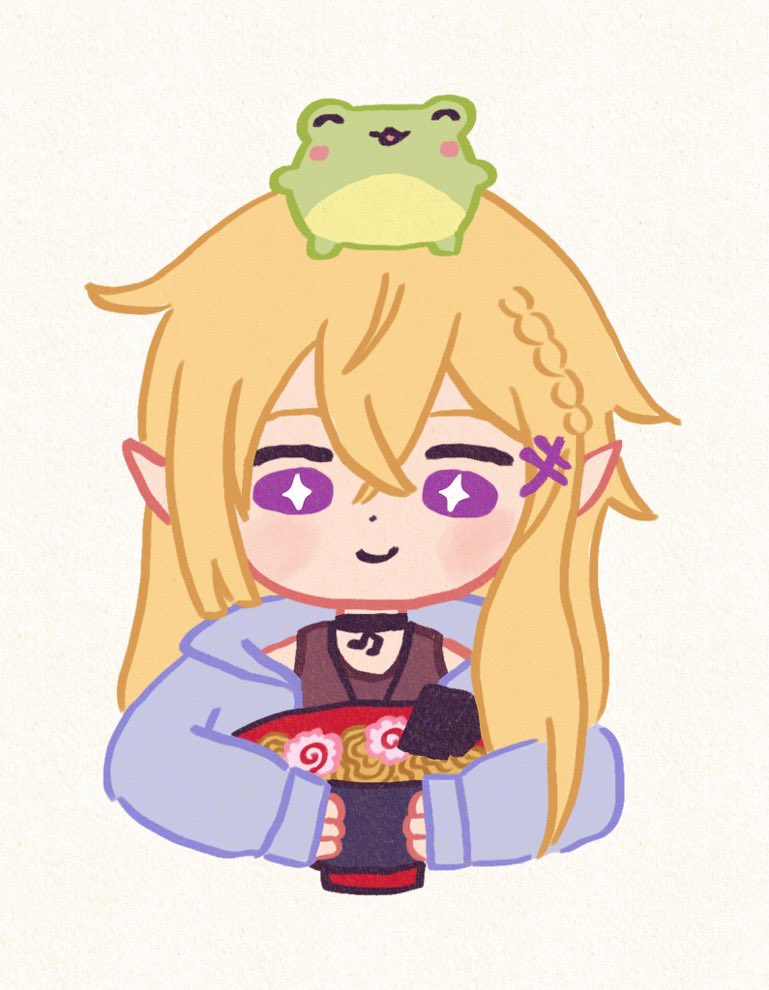 zerukero's tweet photo. My friend made this for me for Valentine’s Day! 🥺❤️ It’s my fave food too hehe c: 

I super love receiving art so this means a lot ;-; thanks so much @evangelioned !! 🫶 https://t.co/oOdgRSo0EV