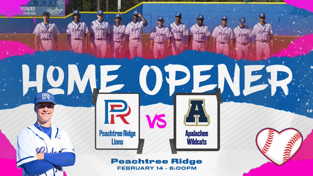 Come out tonight to see the Lions take on Apalachee in our Home Opener. No better place to start your Valentines Day than with the Lions!