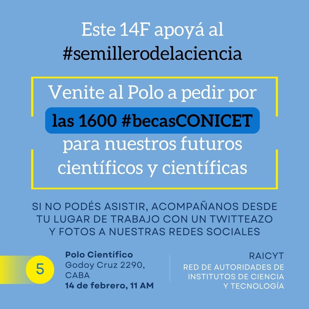 NO al recorte en #ciencia. 

Todos los miembros del #Conicet, becarixs, investigadorxs, personal de apoyo y admin., son trabajadorxs como tantxs otrxs. Nuestro trabajo contribuye al desarrollo científico y productivo del país. No hay países desarrollados sin ciencia.
