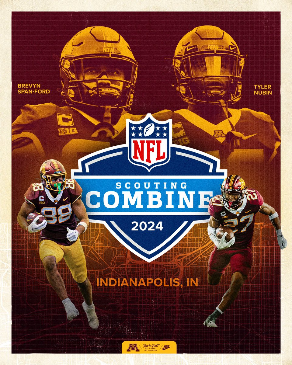 Sending 8️⃣8️⃣ & 2️⃣7️⃣ to Indy for the @NFLDraft Combine! #RTB #SkiUMah #Gophers