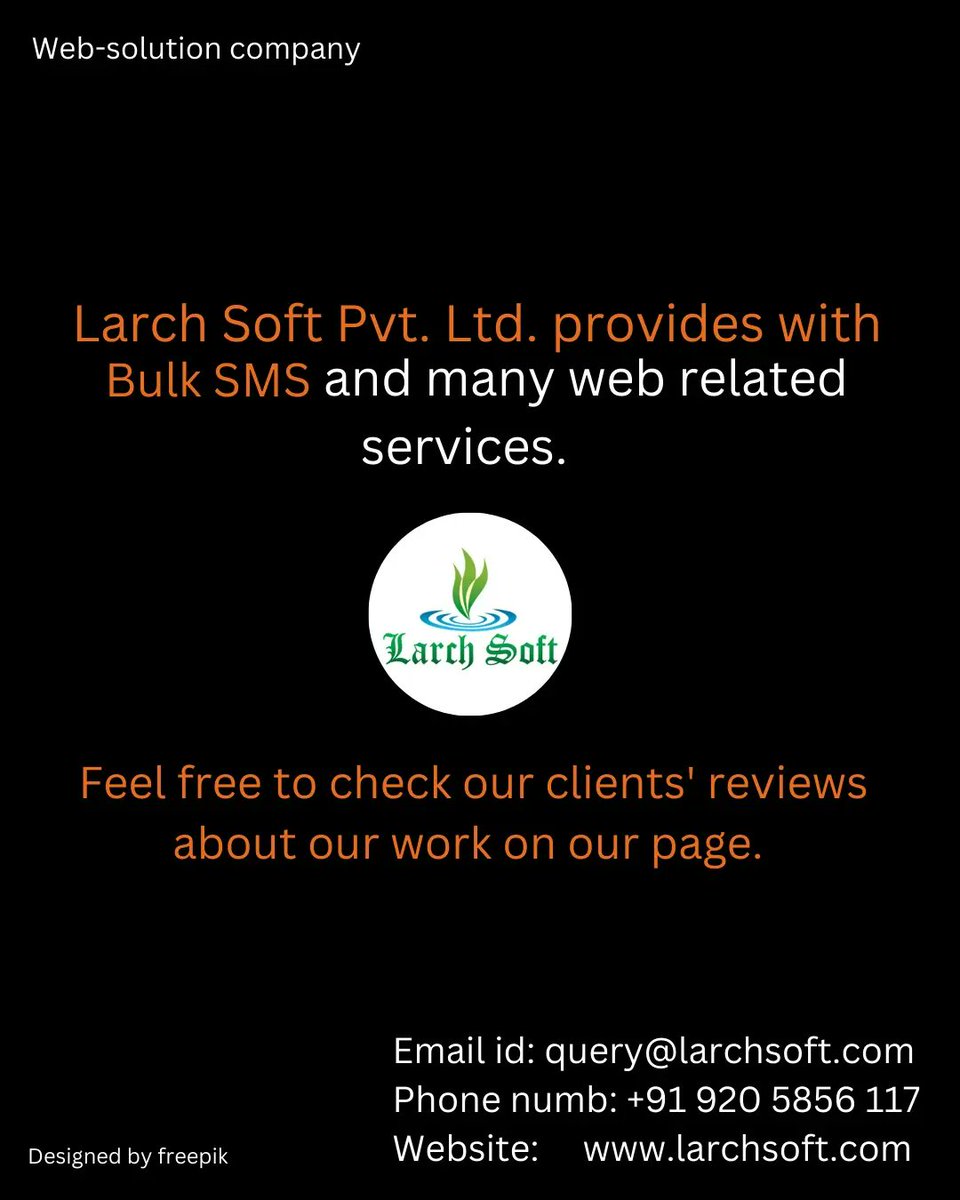 LarchSoft's tweet photo. Part 2 You are not using full potential of your business if you are not reaching out to interested customers 👇

Larch Soft helps you in bulk messaging your customers efficiently⚡😊
#bulksms #webservices #larchsoft #websolutioncompany #bulkmessaging #bulkmessages #MarketingStrat https://t.co/1RnaY6GFF4