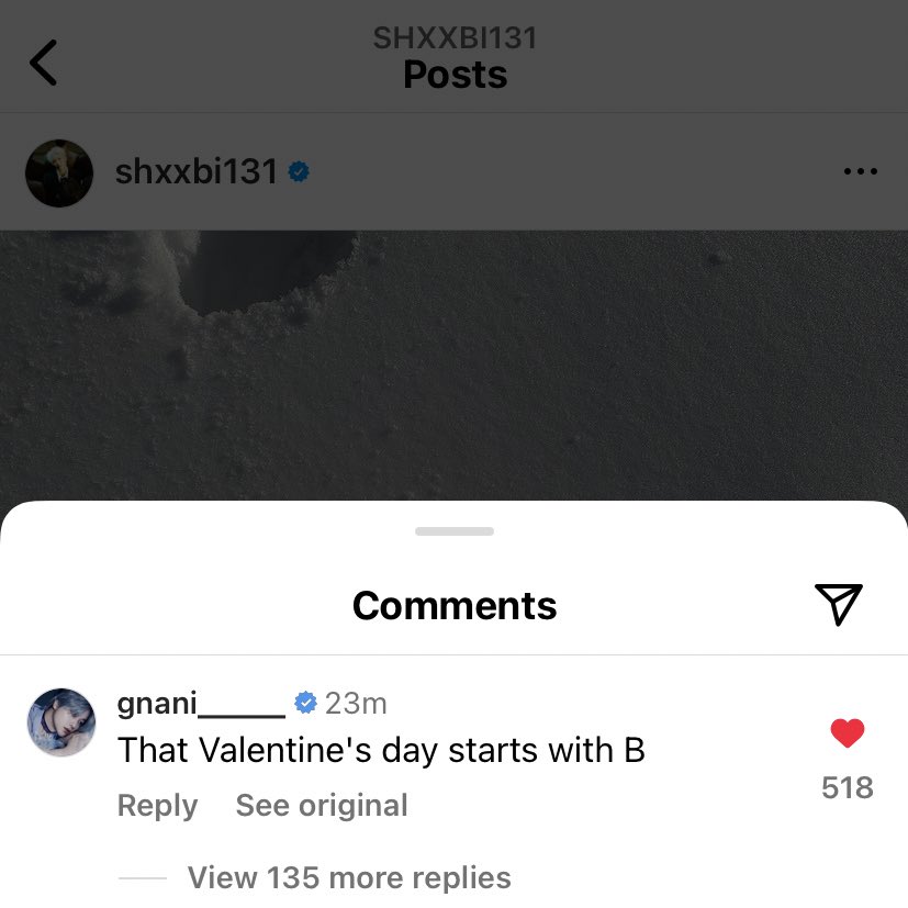 พี่จินเม้นไอจีฮันบิน 😭😭😭