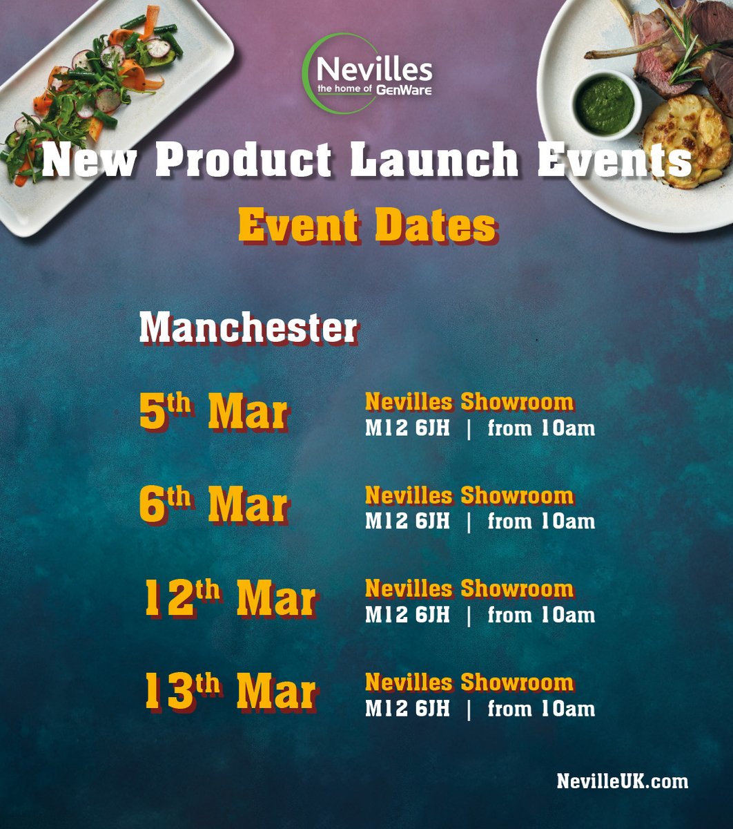 Genware1's tweet photo. We would like to invite you to join us at our New Product Launch events in February &amp; March 2024. 

Click the link provided to book your appointment: https://t.co/Arf8nYZKJy

We look forward to seeing you there!

#tablepresentation #cooking #tableware #contemporary https://t.co/soteSaDlWo
