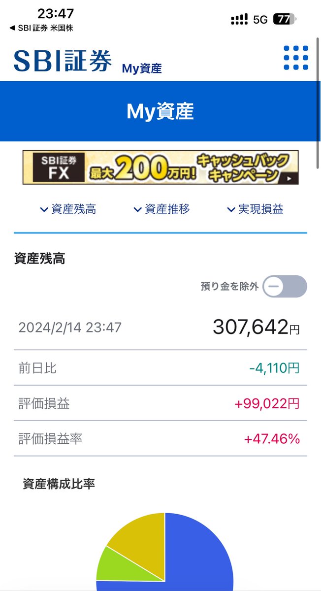 longterm320's tweet photo. SBI証券の米国株アプリが死んでいる…
My資産の表示もおかしいな。1日で1,900万円減ってる笑 https://t.co/cXtns3oewQ