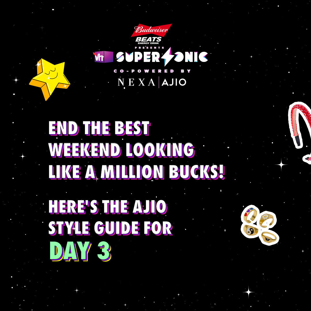 Vh1Supersonic's tweet photo. Cap off an unforgettable weekend looking fly AF! We’ve got the @AJIOLife style guide to help you build that perfect festival outfit that’ll keep you comfy and your photos absolutely 🔥🔥🔥
#Vh1Supersonic #Vh1Supersonic2024 #BeThereBeFree https://t.co/mOU8nqPVwX