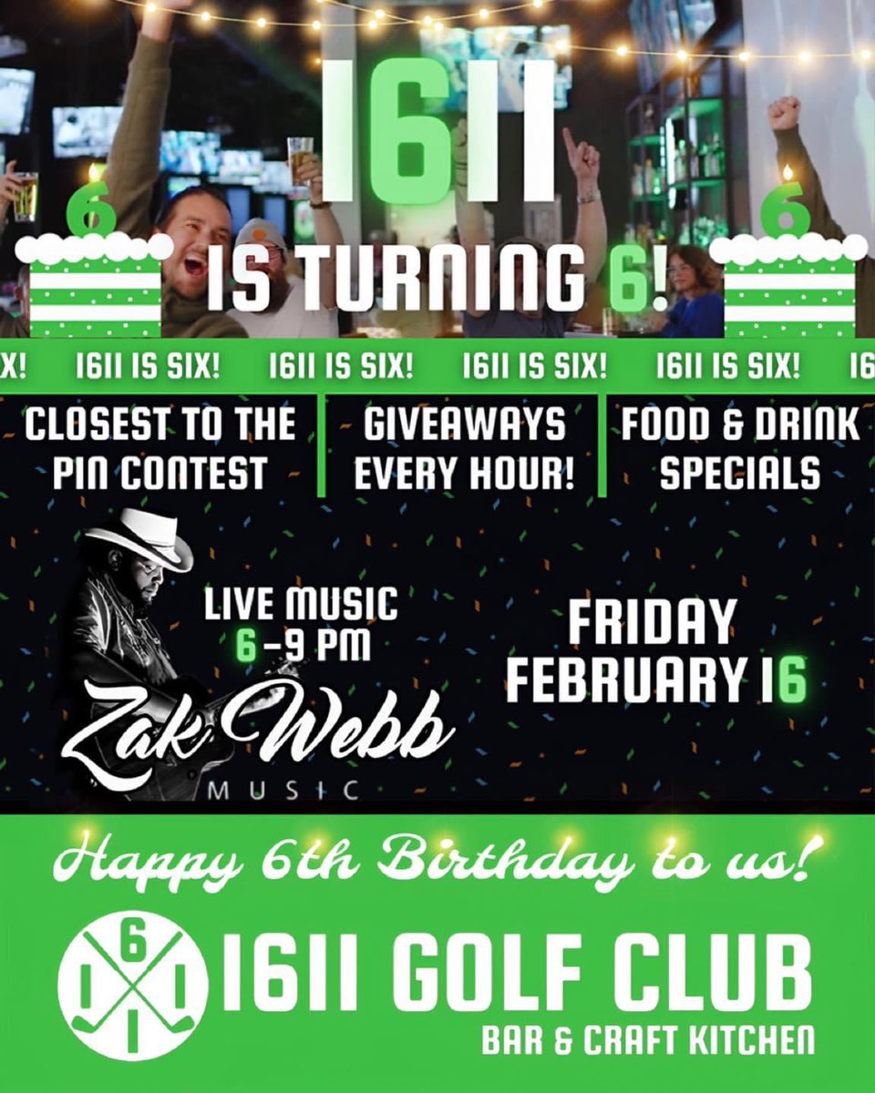 Happy Birthday 1611 Golf Club! Let’s go, let’s get it… @1611golf #zakwebbmusic